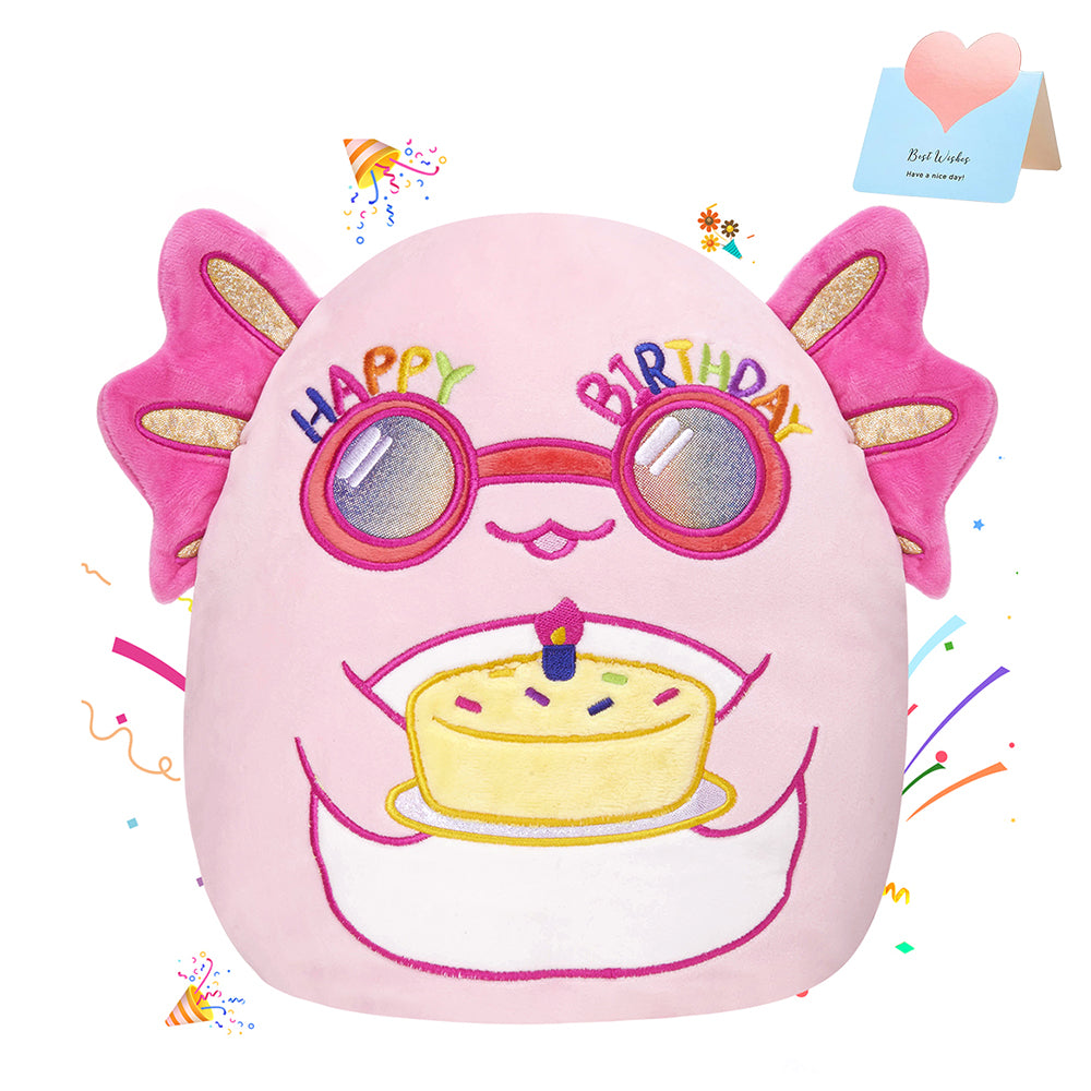 Birthday Bear/Axololt Squishmallows